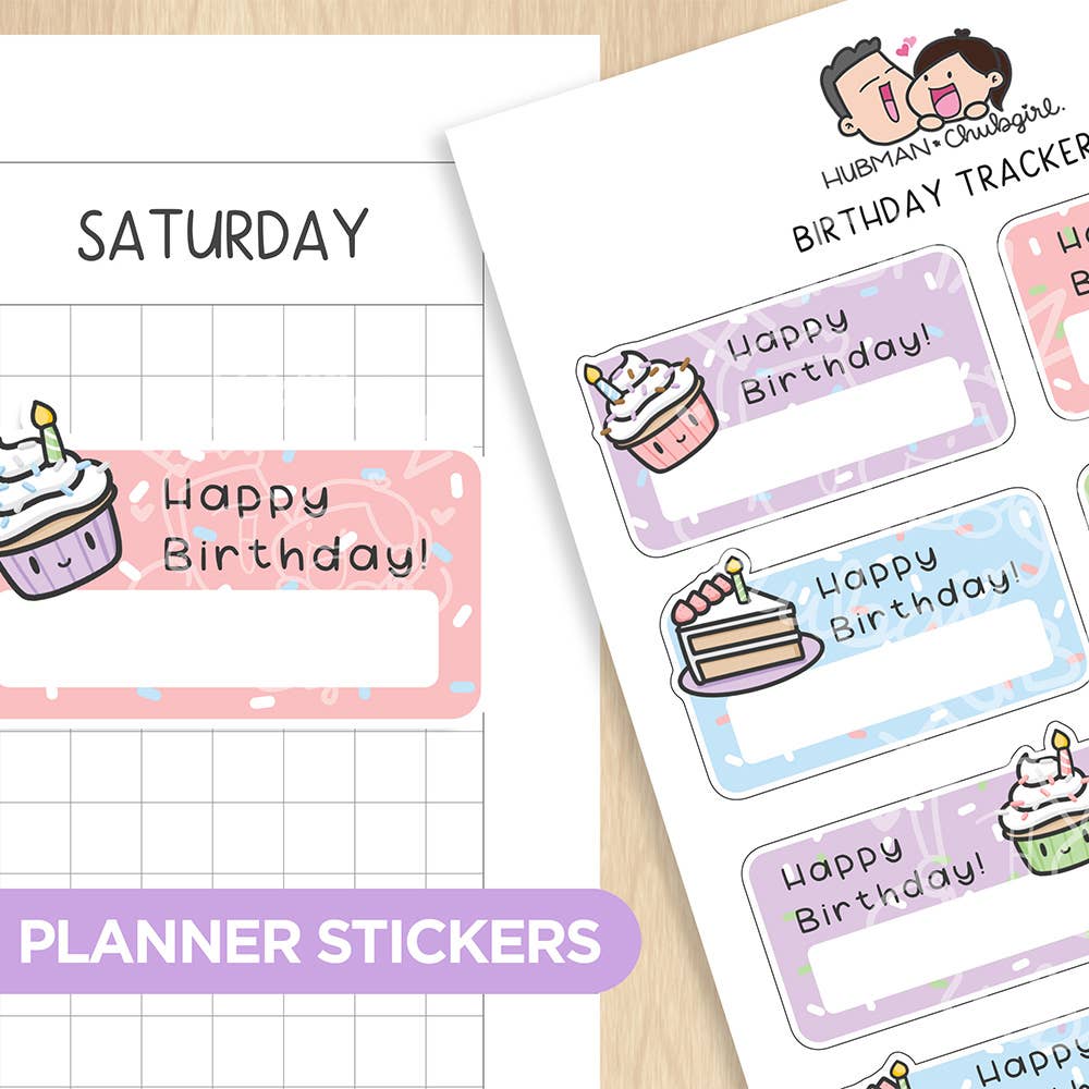 Planner Stickers- Birthday Tracker