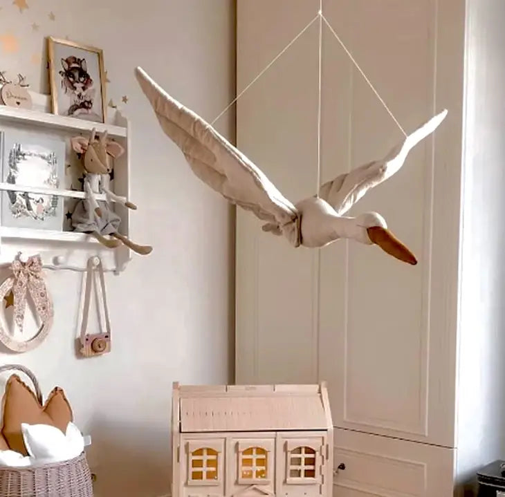 Hanging Swan Nursery Decor