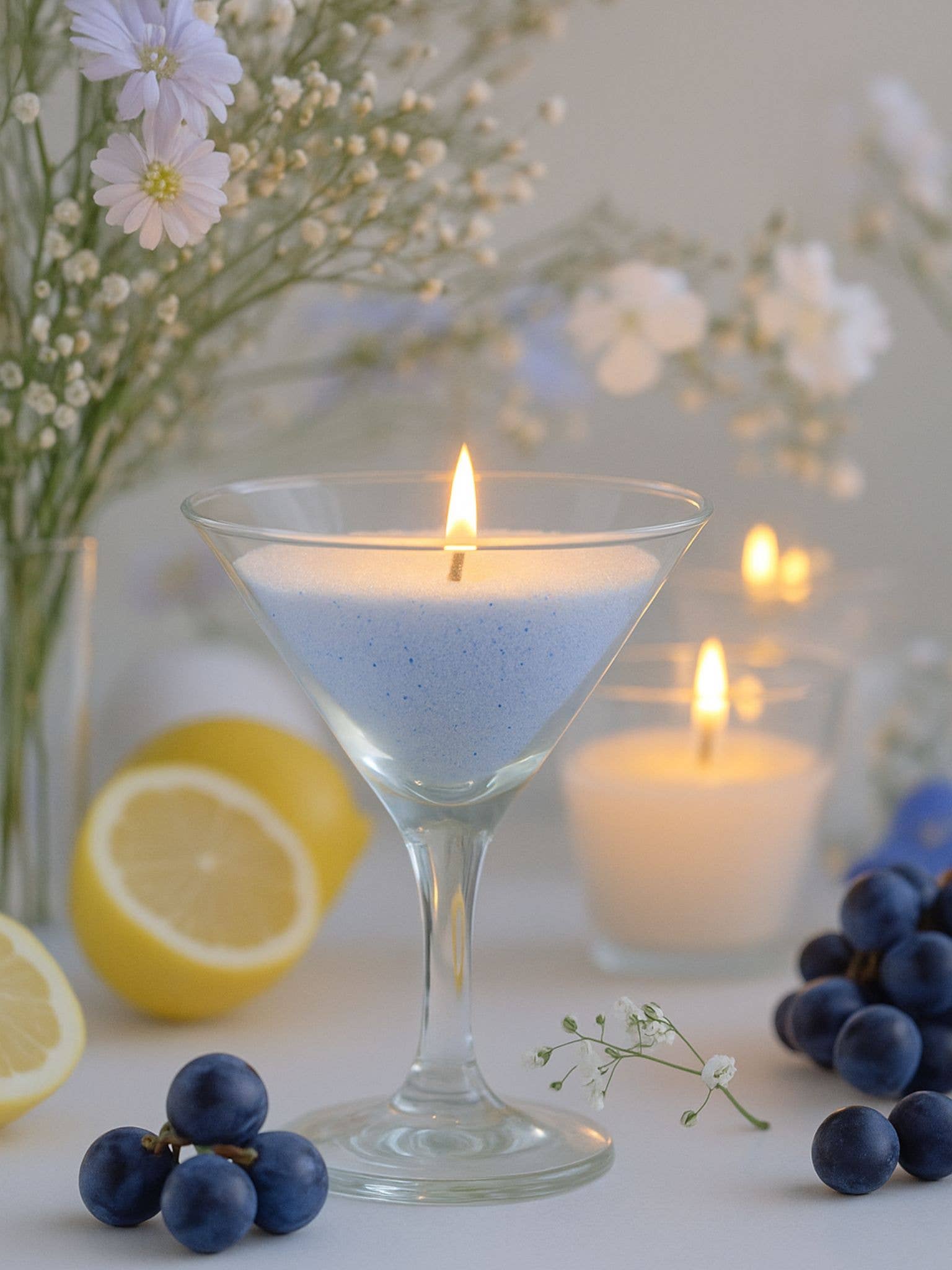 Sand Candles 100g- Cloud 9 (Lemon/Grape/Rose)