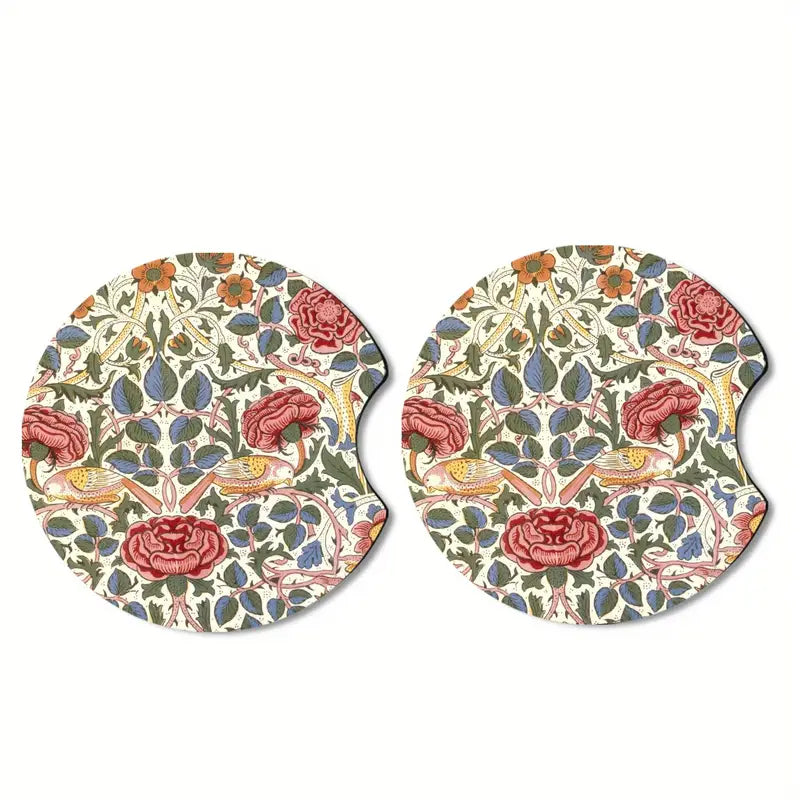 Car Coaster Set/2- Morris Flowers