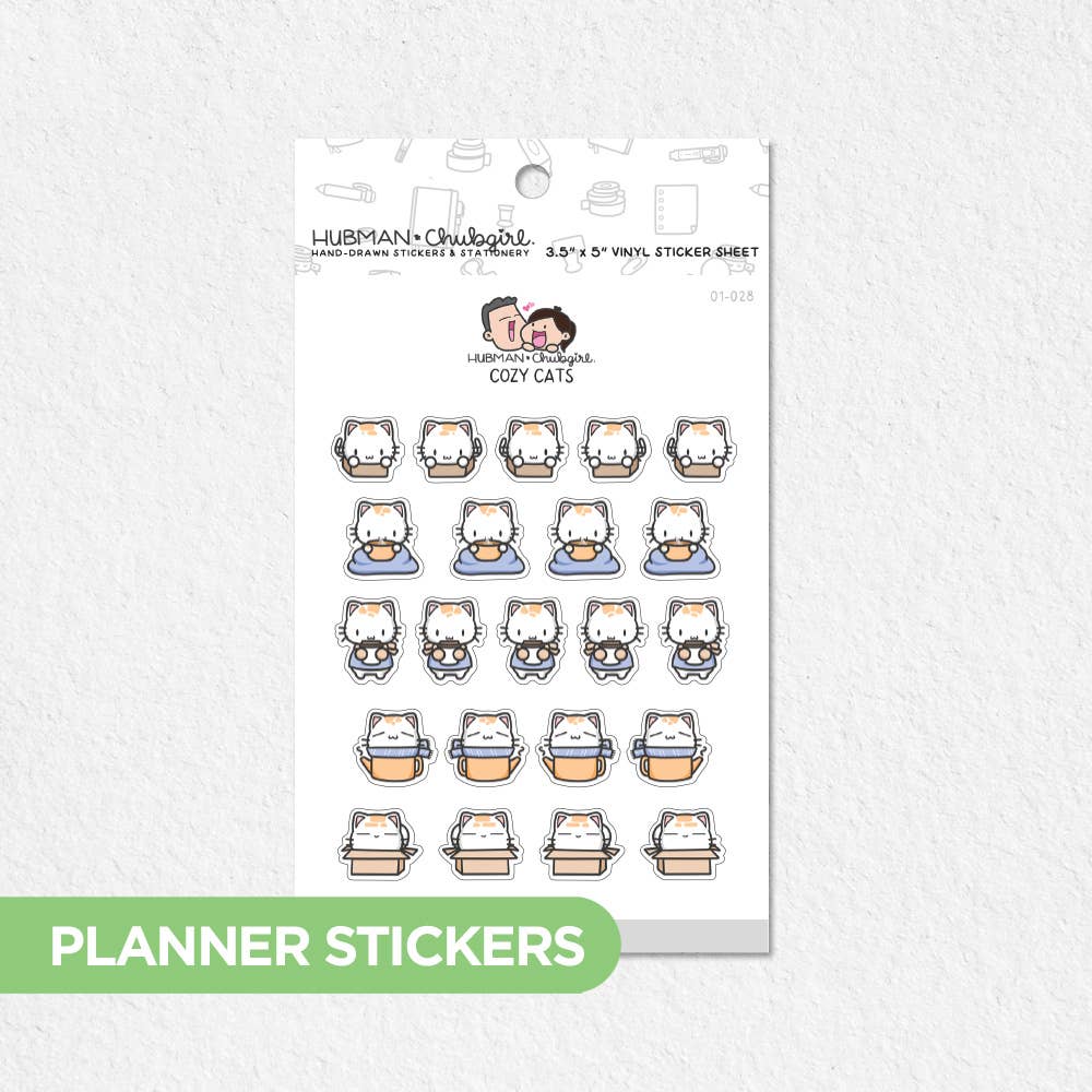 Planner Stickers- Cozy Cats