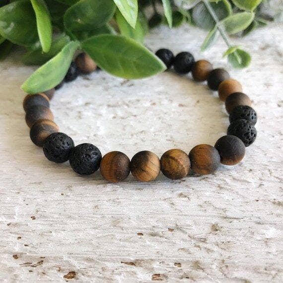 Mens Bracelet- Tiger Eye Gemstone Assorted Sizes