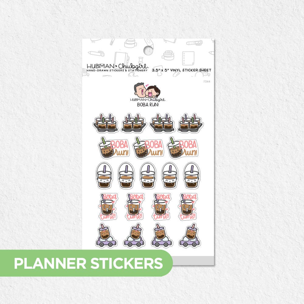 Planner Stickers- Boba Run