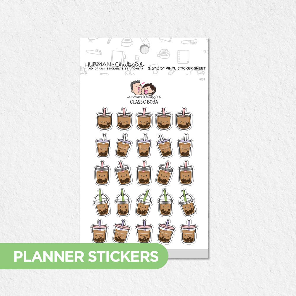 Planner Stickers- Classic Boba