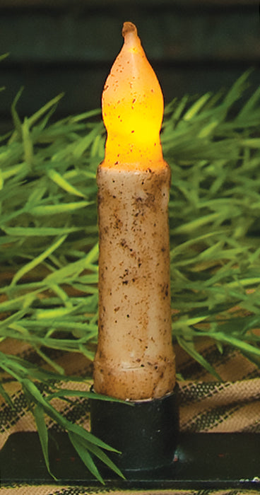 LED Taper- 4" Burnt Ivory