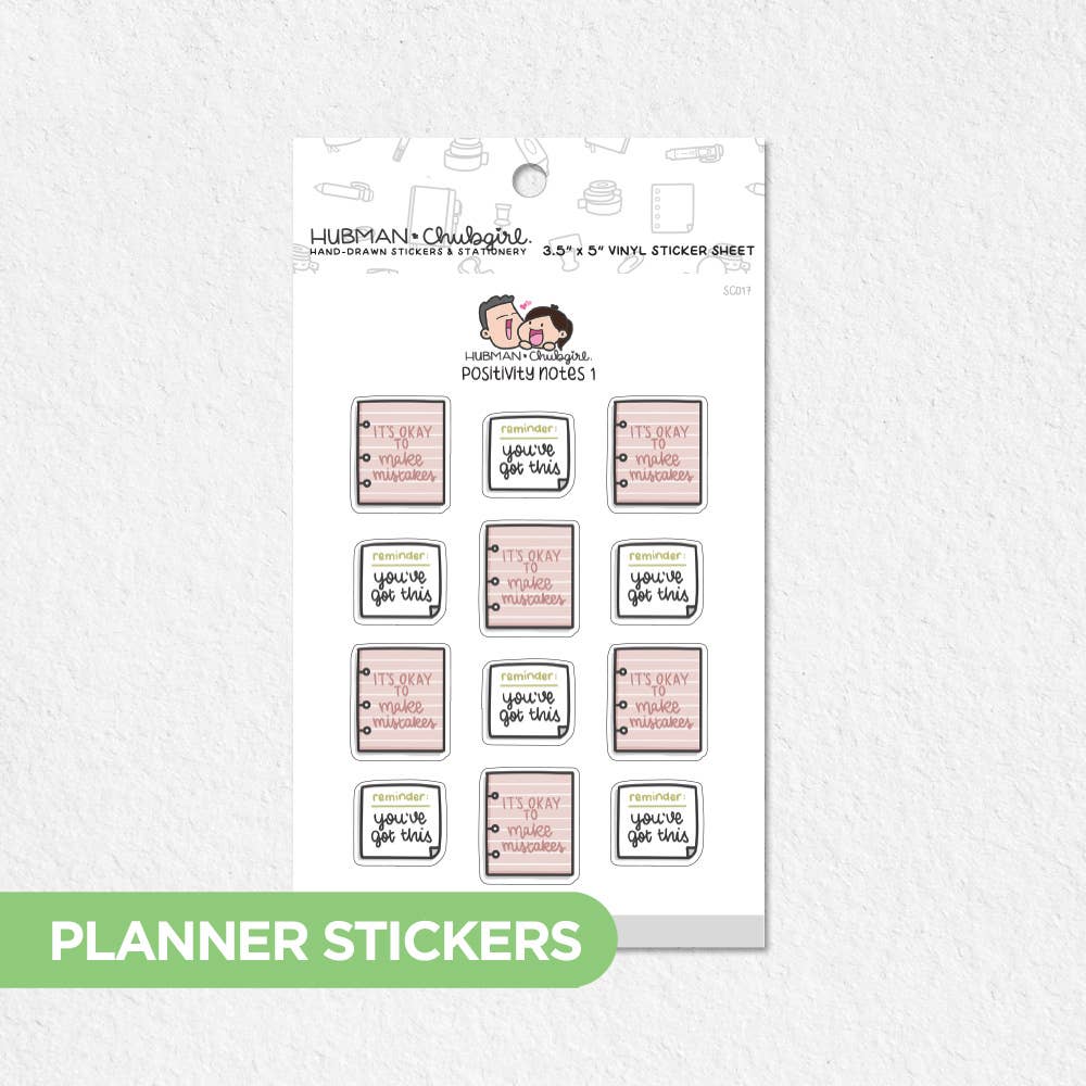 Planner Stickers- Positivity Notes