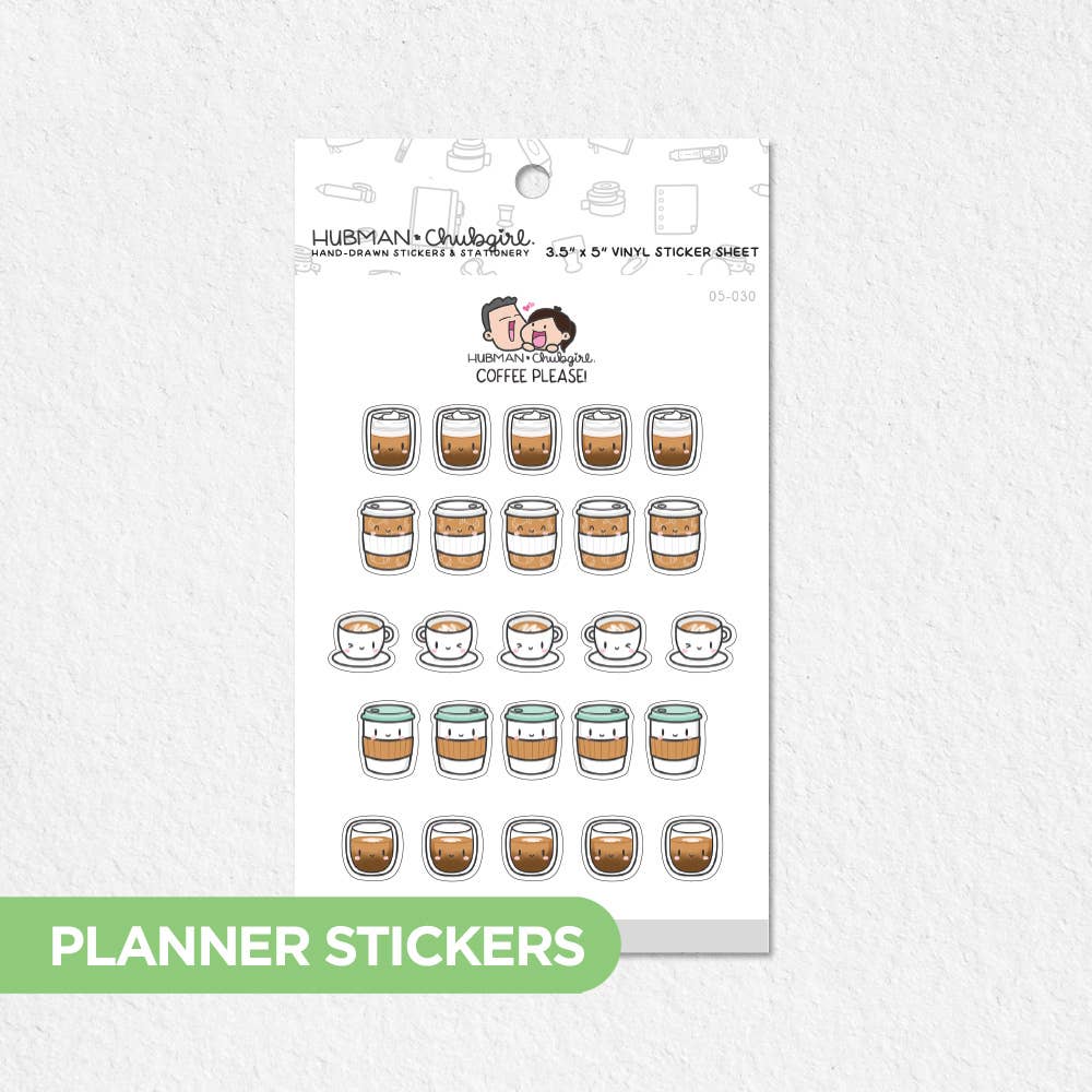 Planner Stickers- Coffee Please!