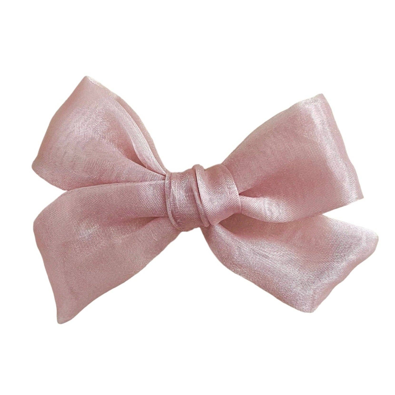 Bow- Pink Shimmer Pinwheel