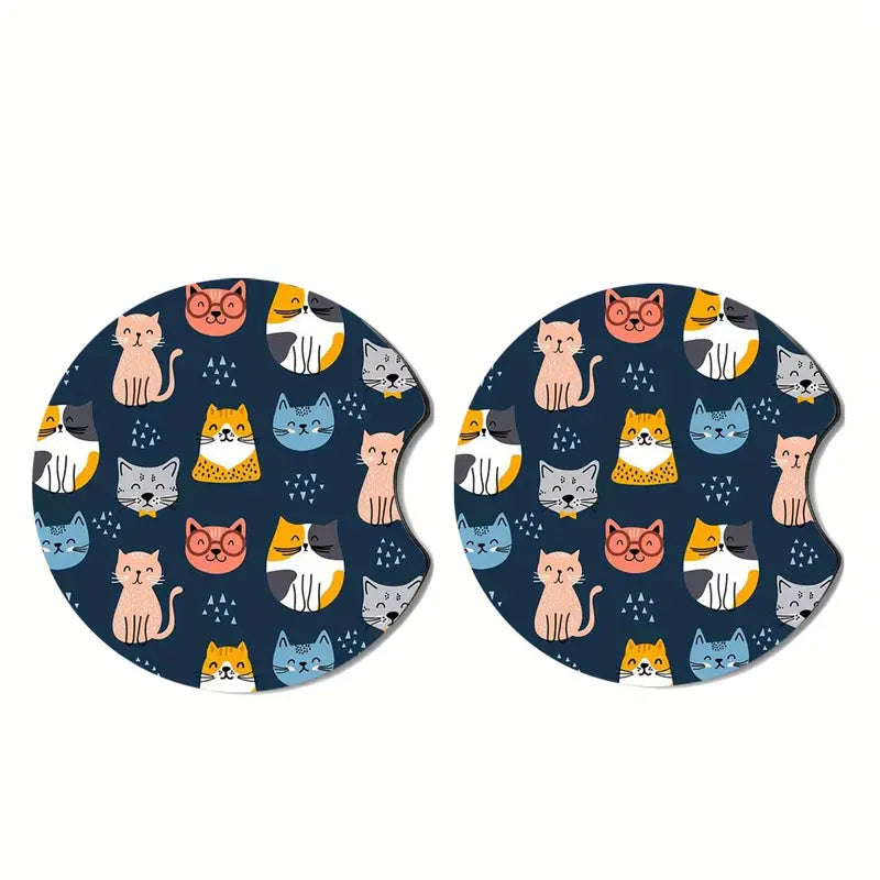 Car Coaster Set/2- Kittens