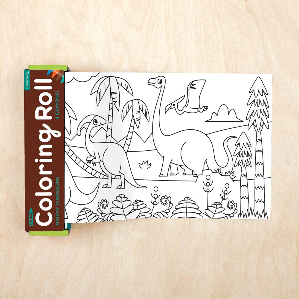 Mini Colouring Roll- Mighty Dinosaurs