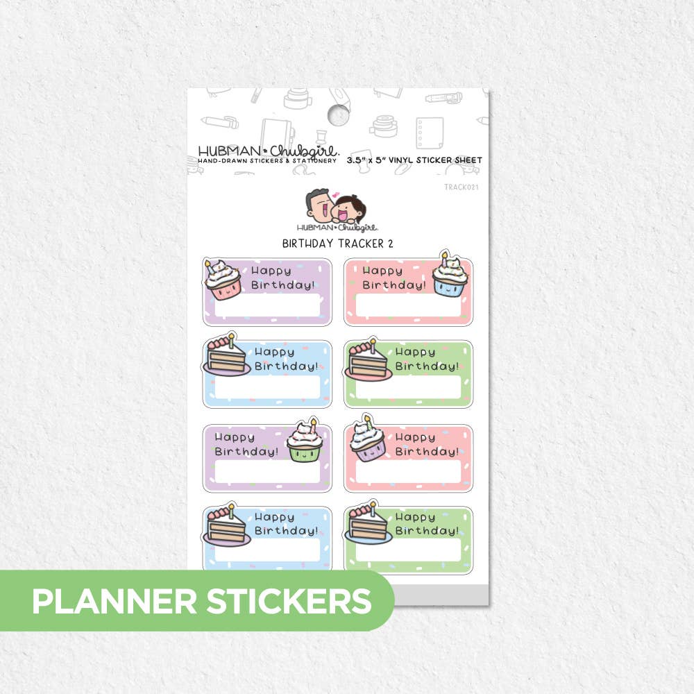 Planner Stickers- Birthday Tracker