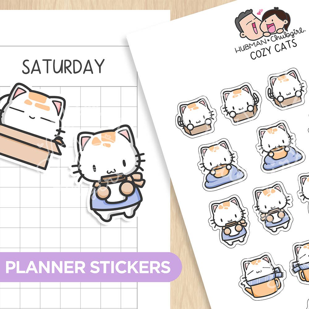 Planner Stickers- Cozy Cats