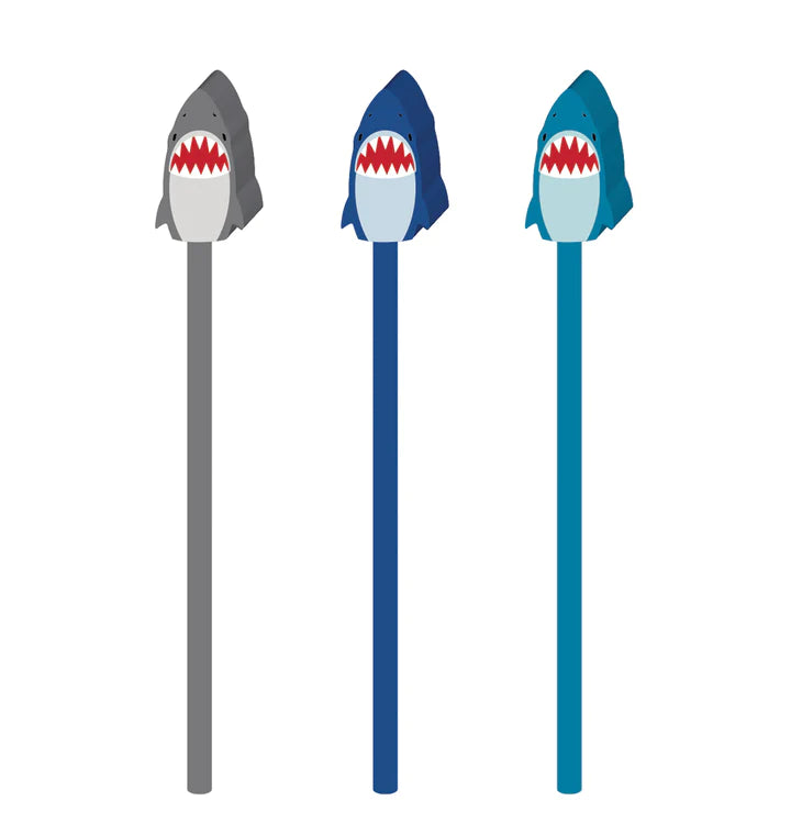 Pencil & Eraser Duo- Shark Attack