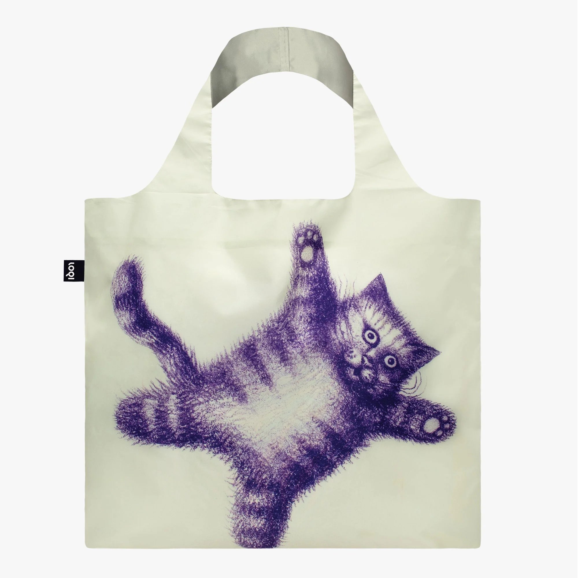 Reusable Tote- Flying Purr-ple Cat