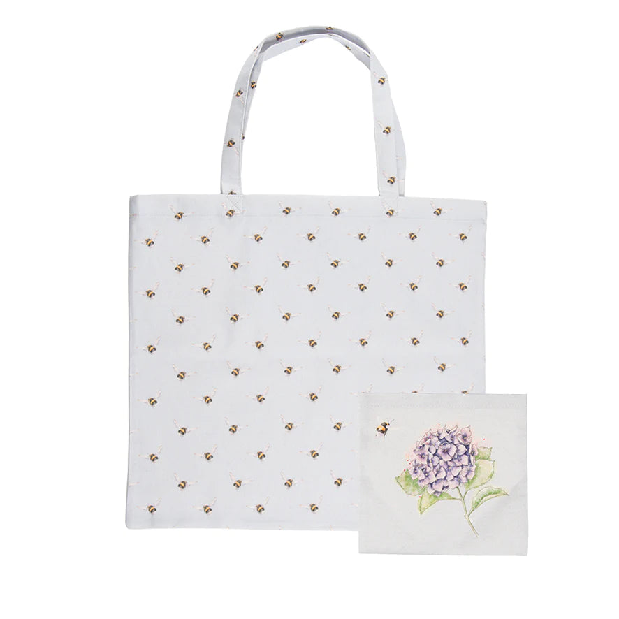 Reusable Folding Tote Bag- Bees