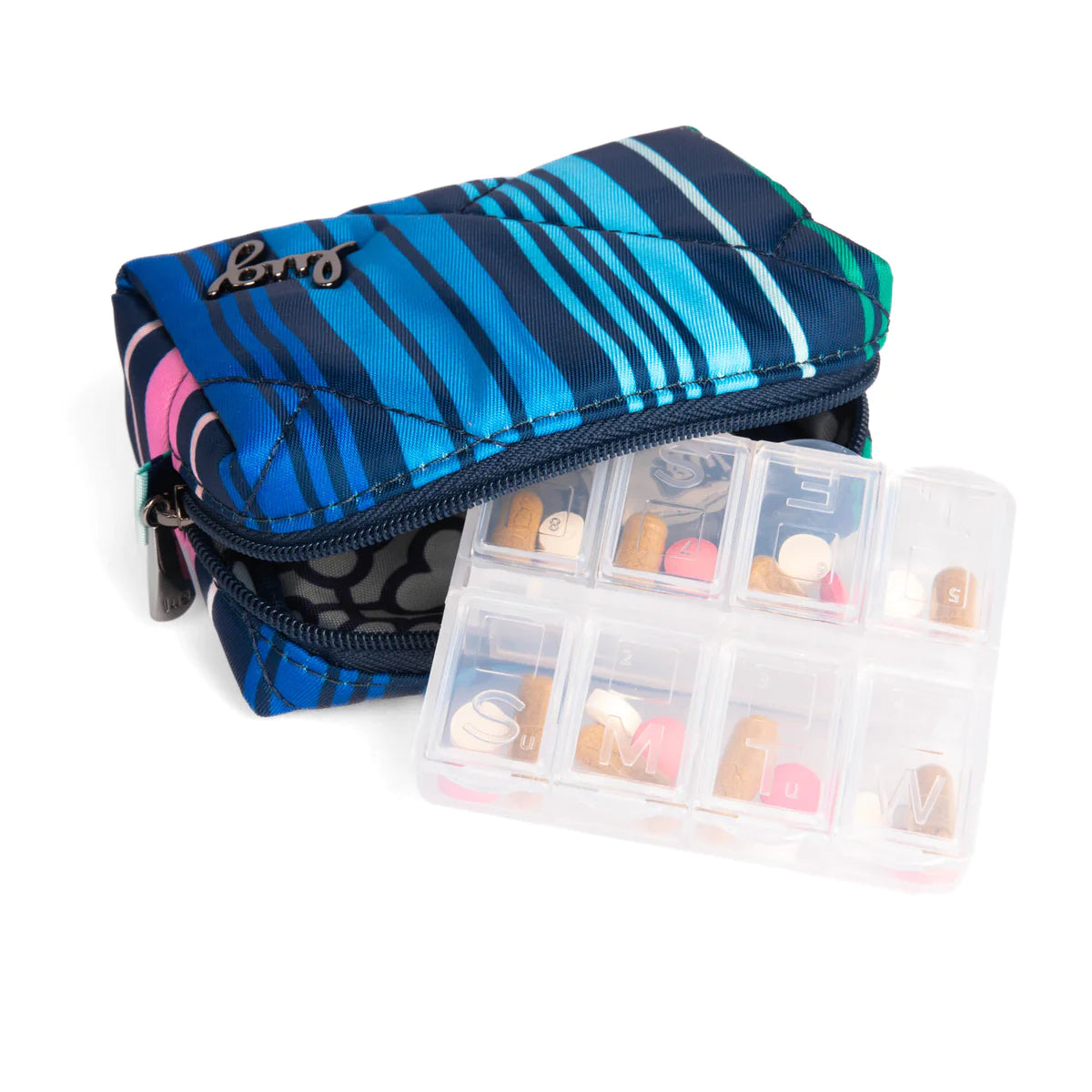 Choo Choo Mini Pill Box- Multicolour Stripe