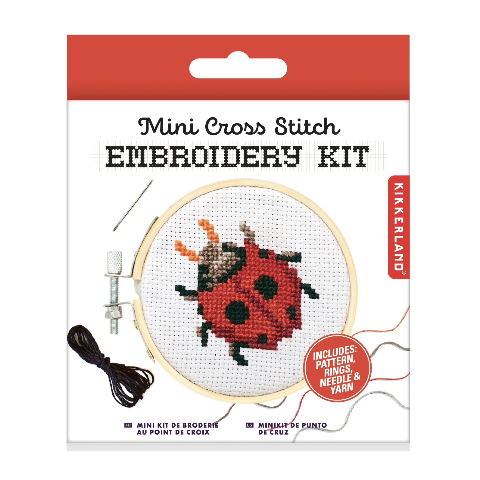 Mini Cross Stitch Embroidery Kit- Ladybug