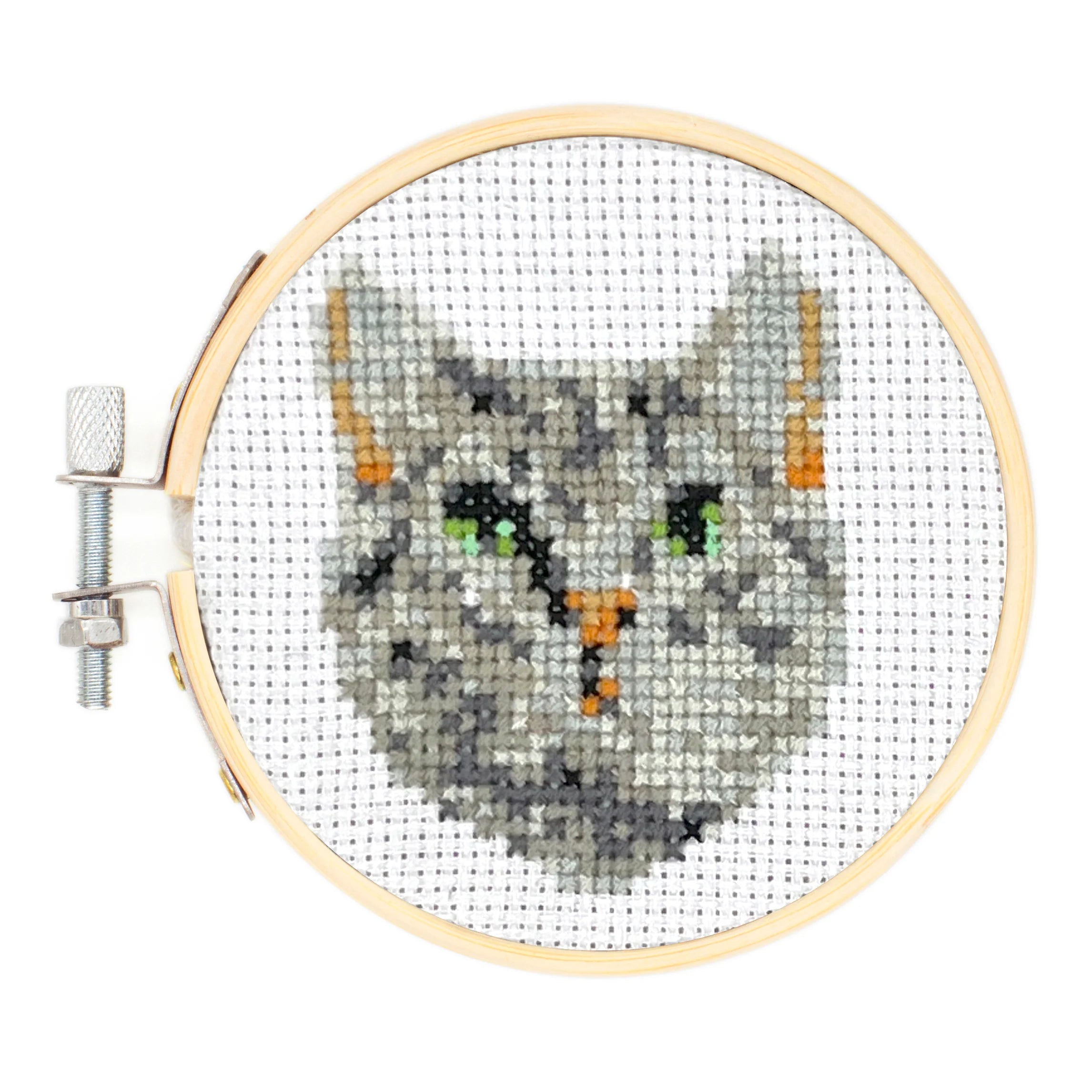 Mini Cross Stitch Embroidery Kit- Cat