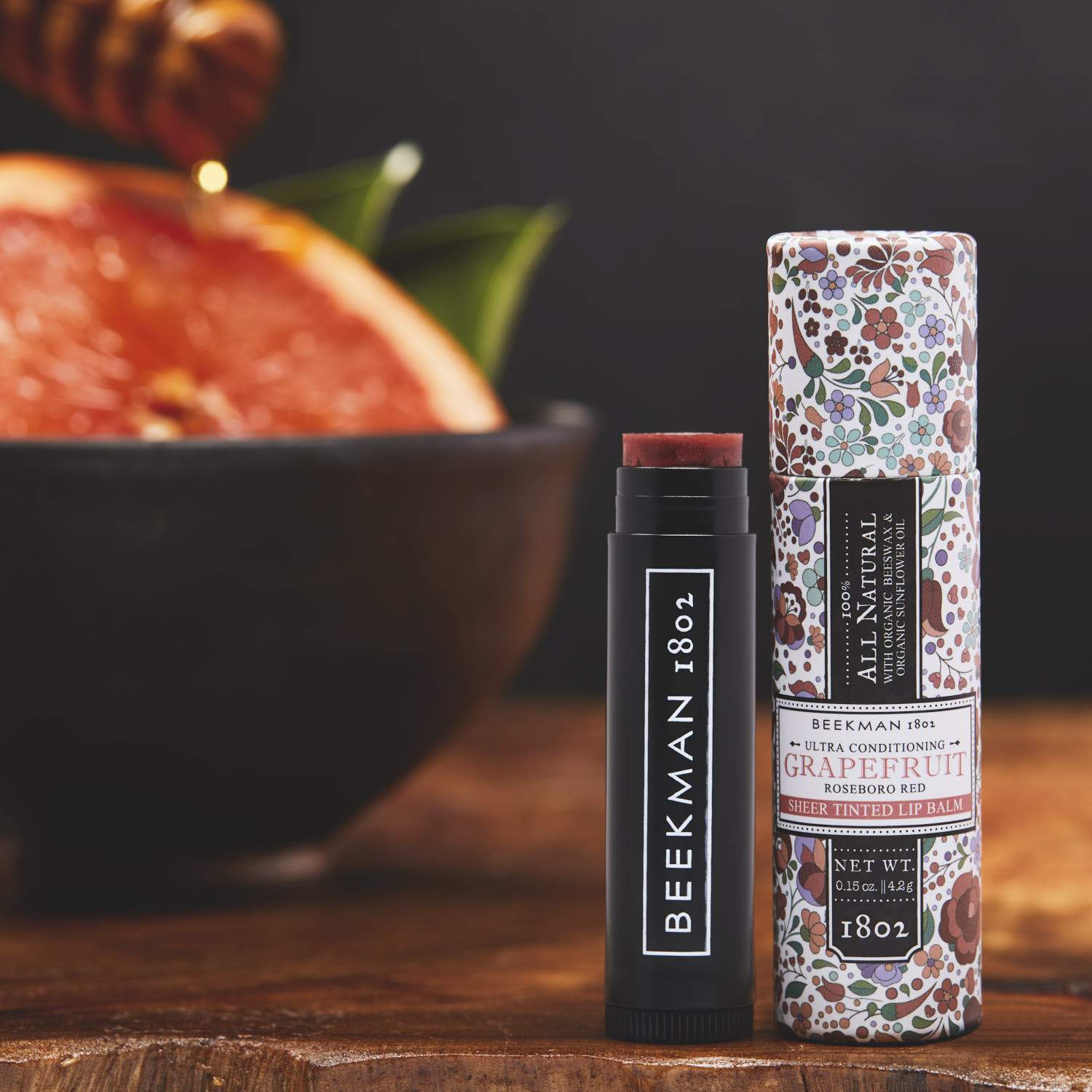 Lip Balm- Honeyed Grapefruit- Sheer Tinted 0.15 oz