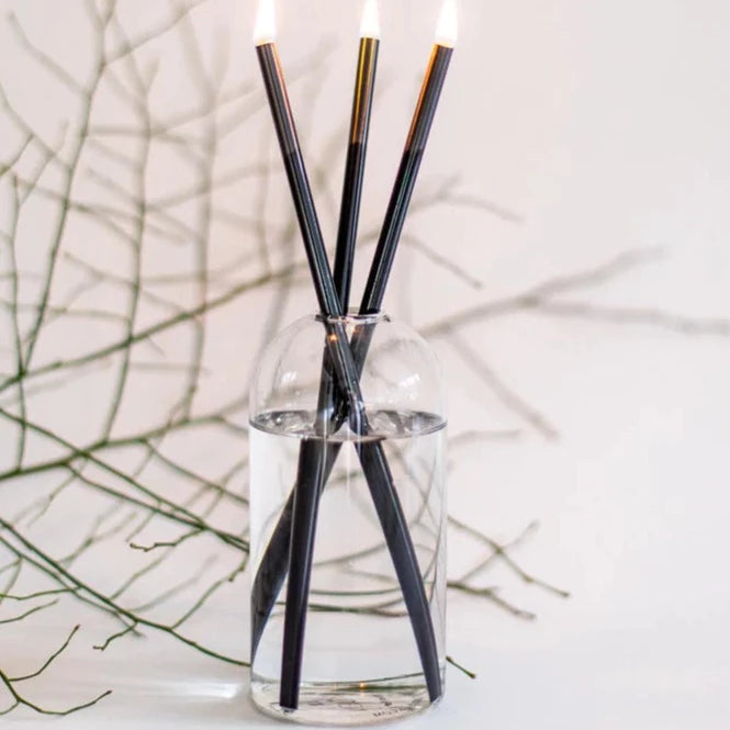 Everlasting Candle- Candle Sticks Set/3- Black