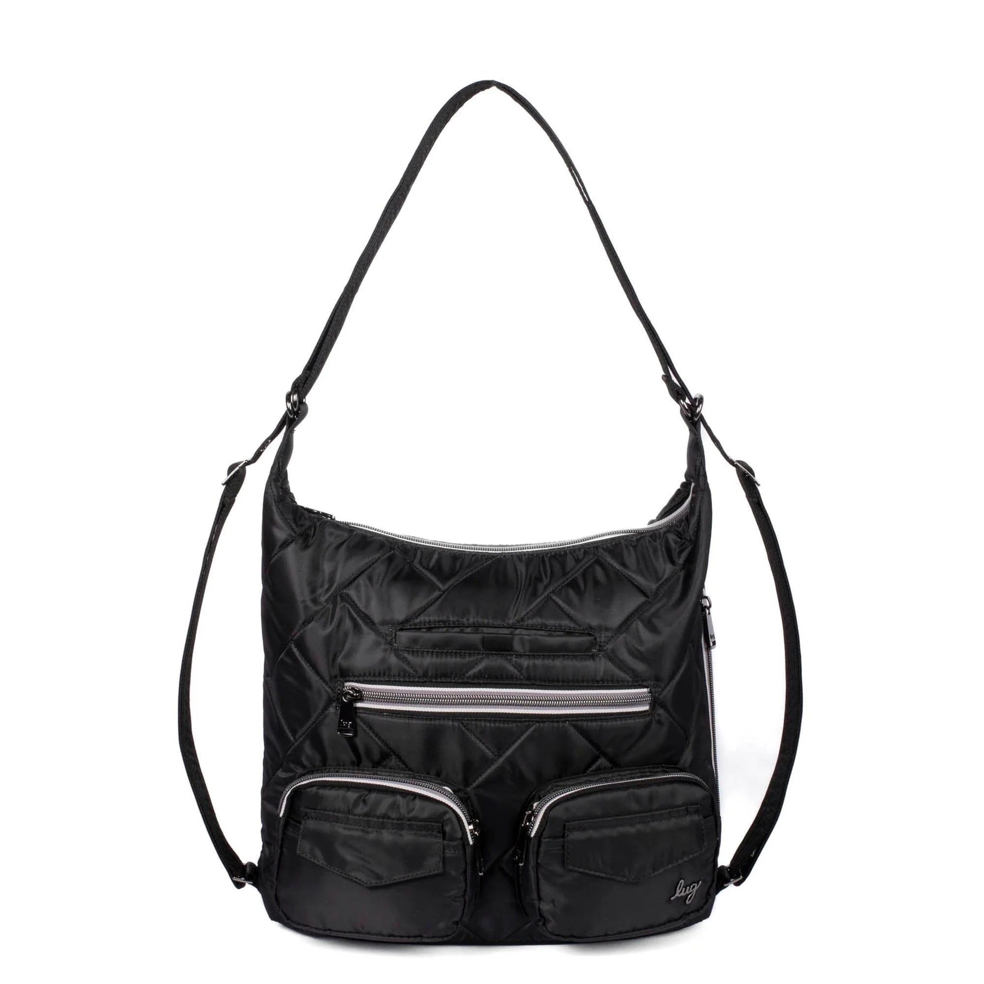 Zipliner 2 Convertible Shoulder Bag/Backpack- Black
