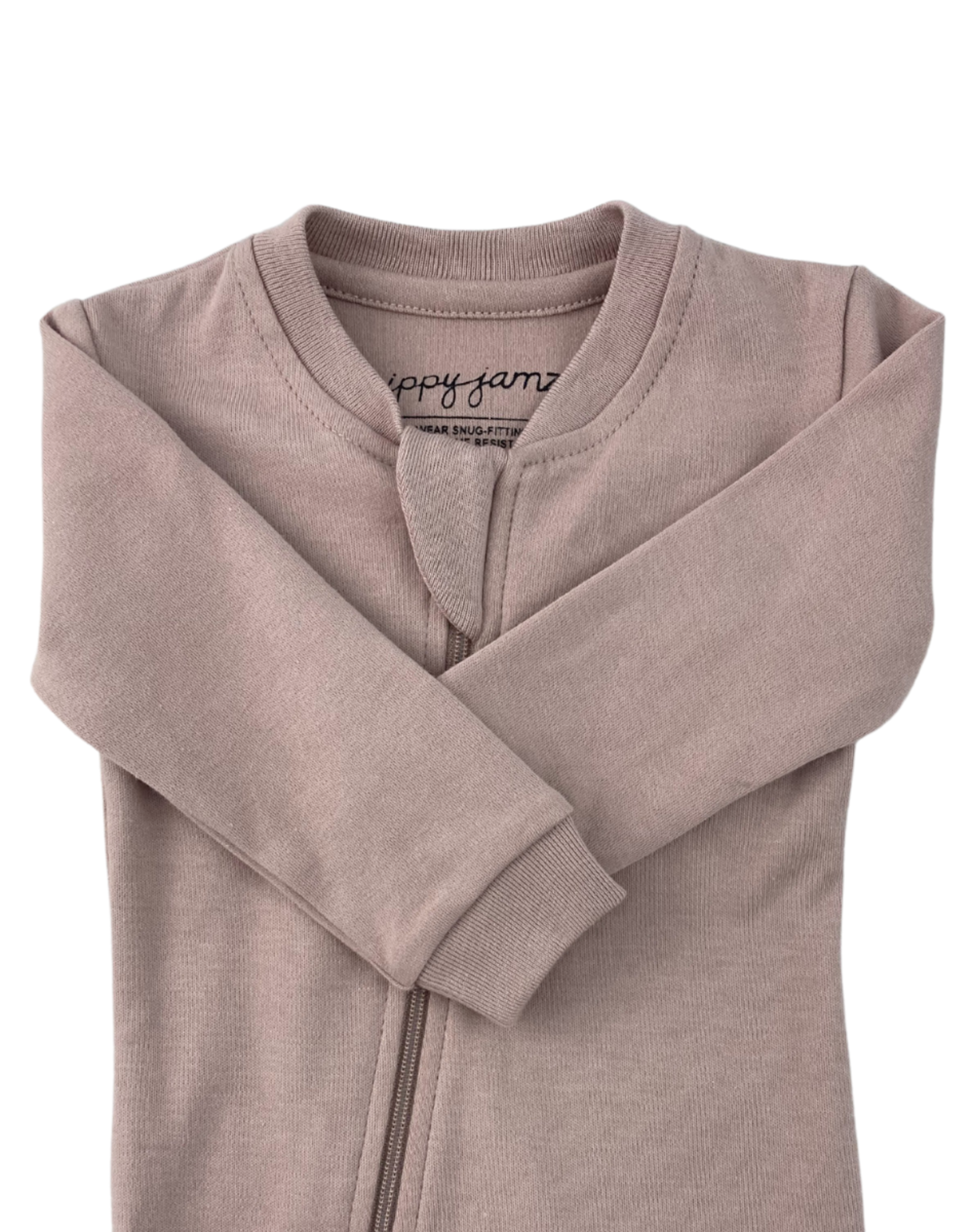 ZippyJamz- Babysuit Footed- Rosey Dawn