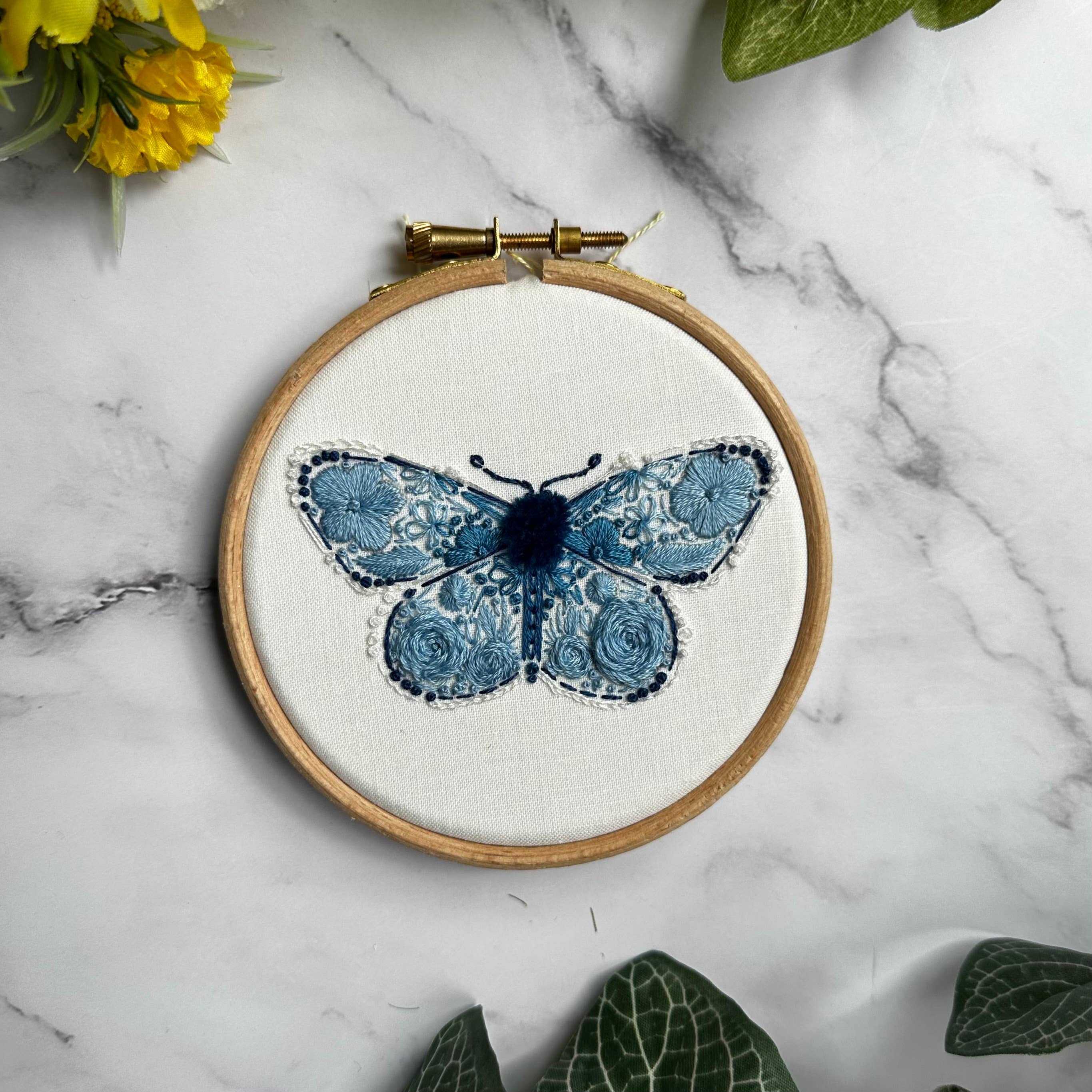 Embroidery Kit- Karner Blue Butterfly