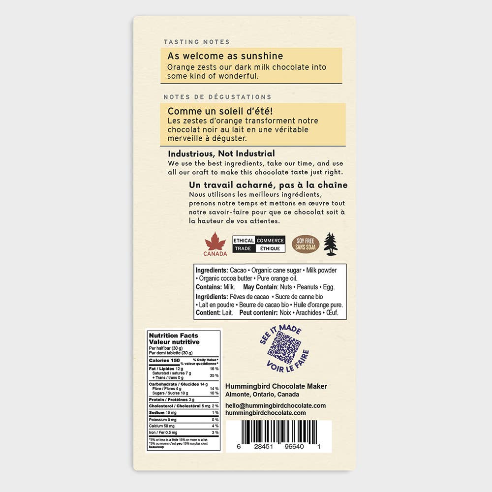 Chocolate Bar- Orange Milk