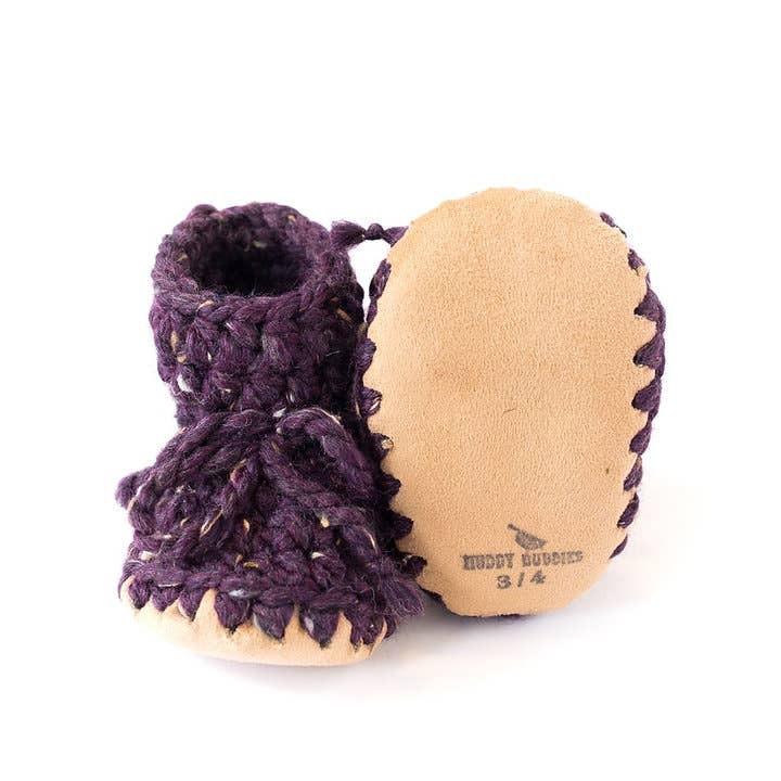 Wool Booties- Blackberry