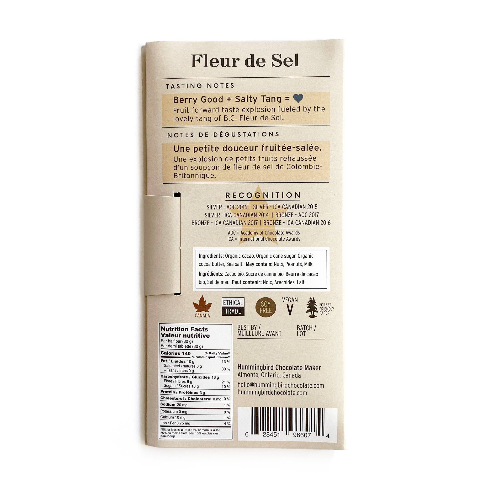 Chocolate Bar- Fleur de Sel 60g