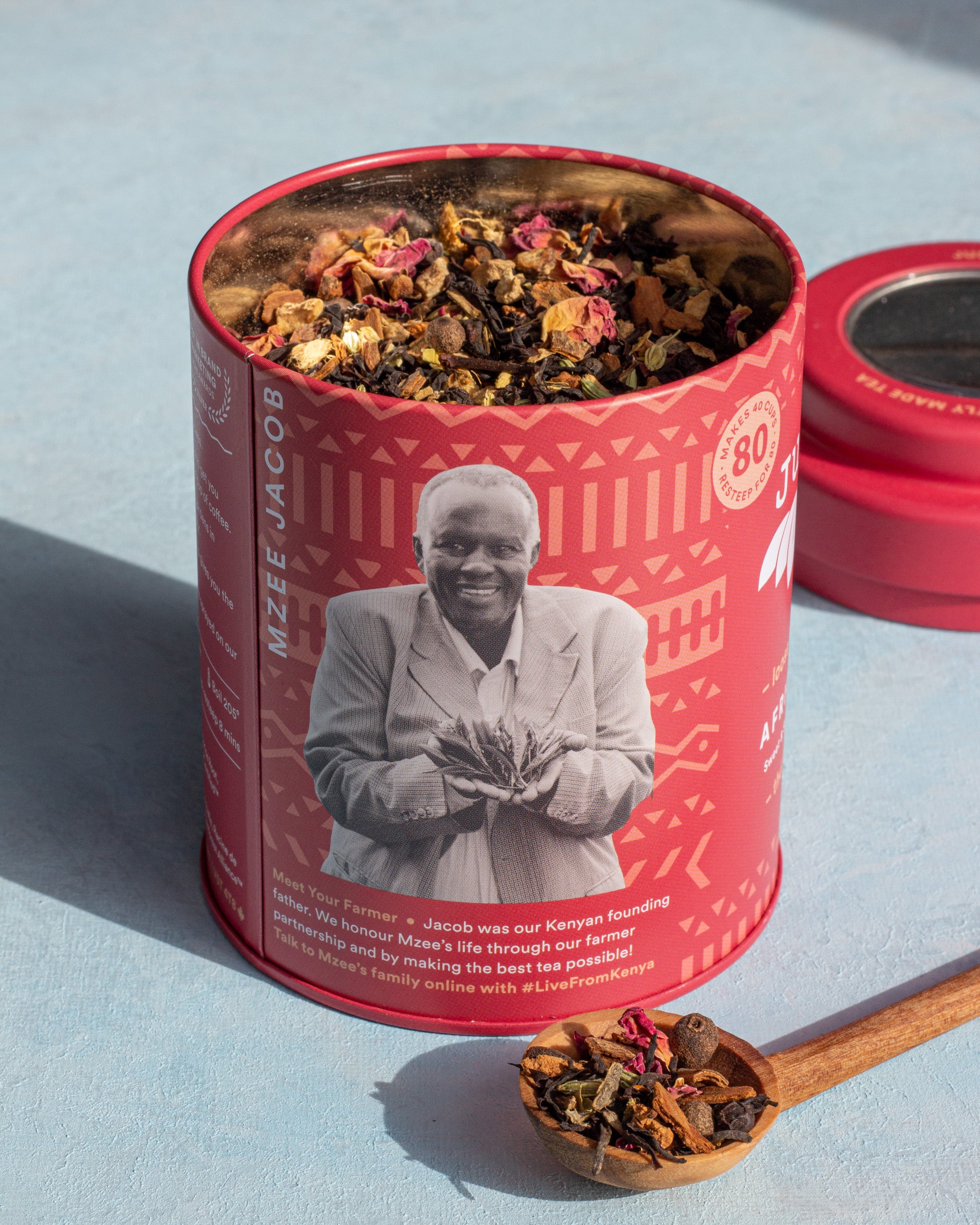 Black Tea Canister & Spoon- African Chai 100g
