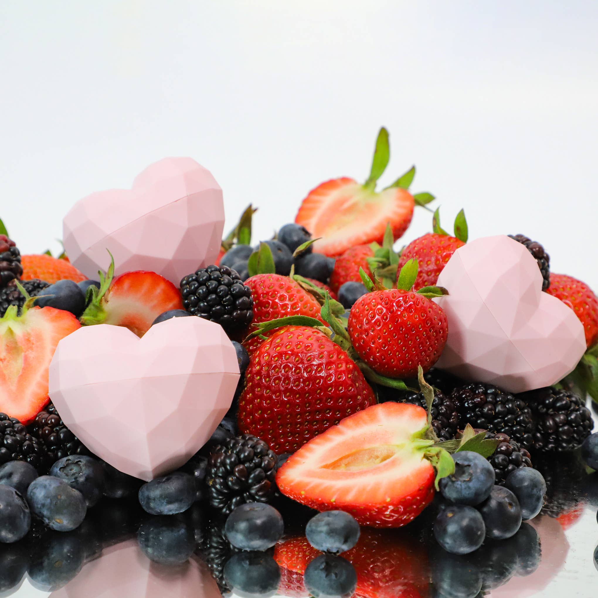 Lip Balm 100% Natural- 2 Pack Heart Mint /Wildberry