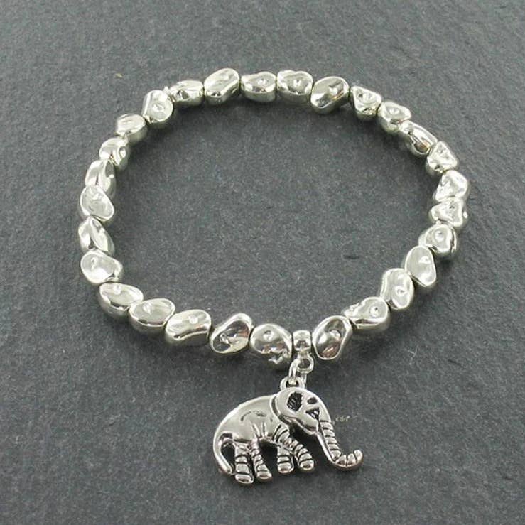 Bracelet- Charm Nugget Elephant