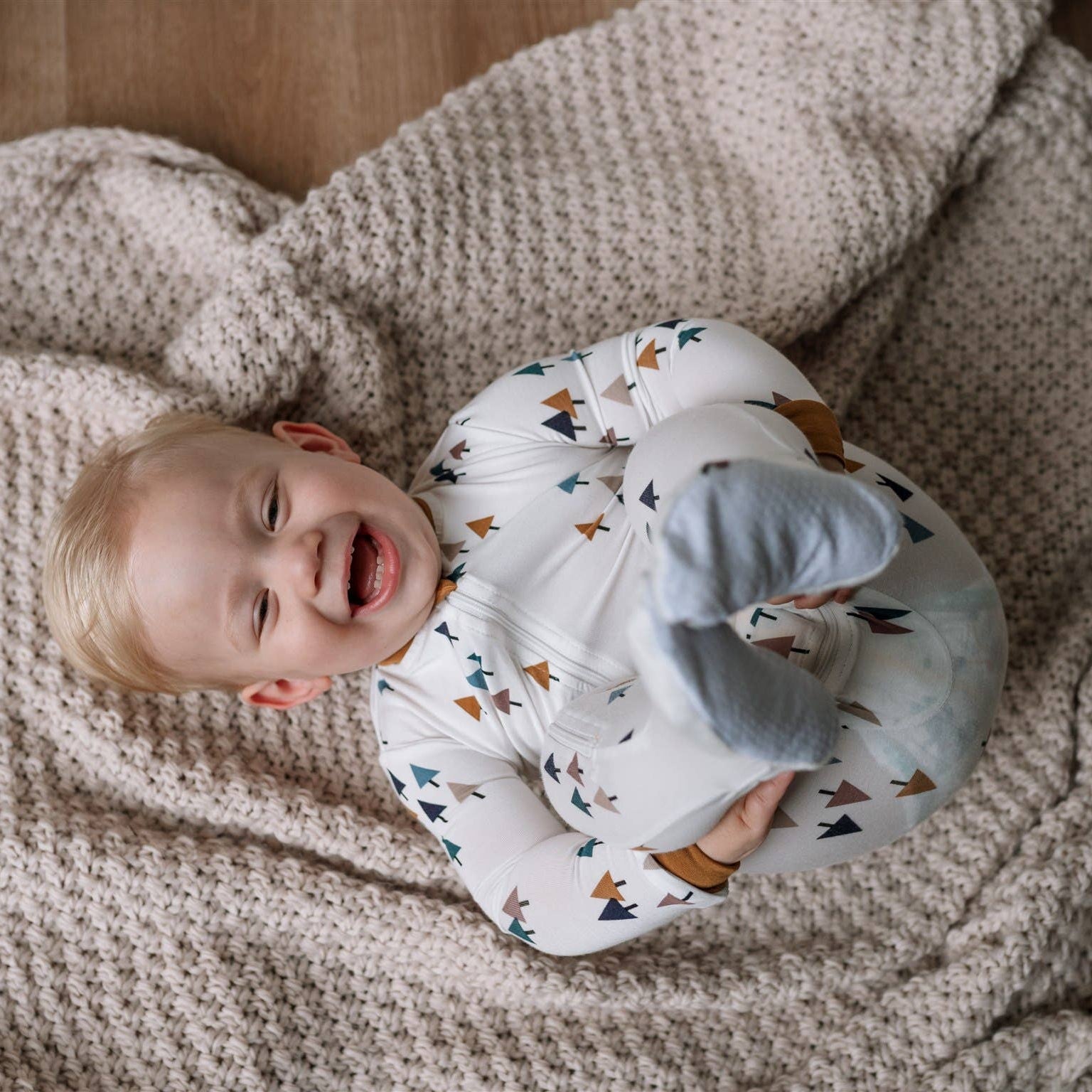 ZippyJamz- Babysuit Footed- All Spruced Up