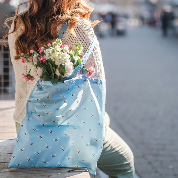 Reusable Folding Tote Bag- Busy Bee