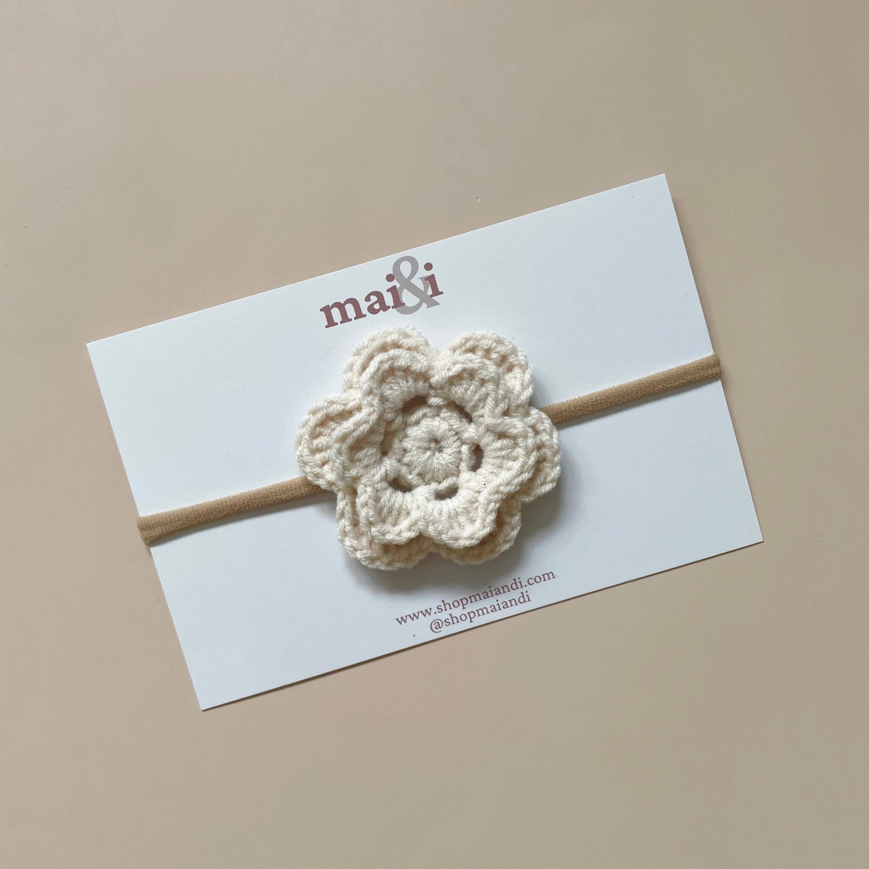 Headband- Large Crochet Flower