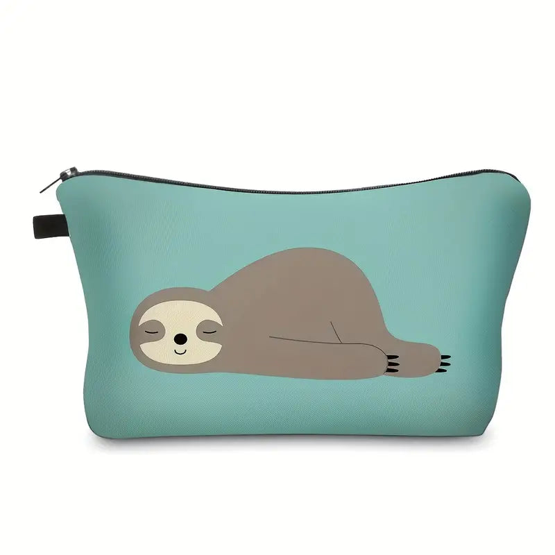 Zippered Cosmetic Bag- Sloth