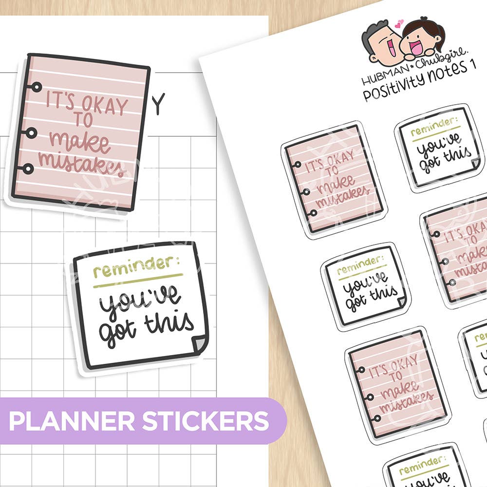 Planner Stickers- Positivity Notes