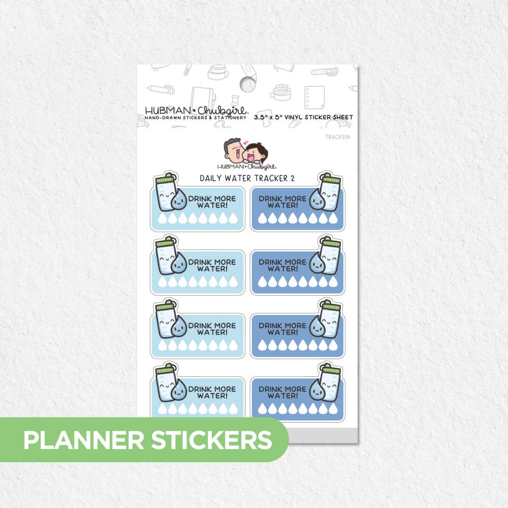 Planner Stickers- Daily Water Tracker