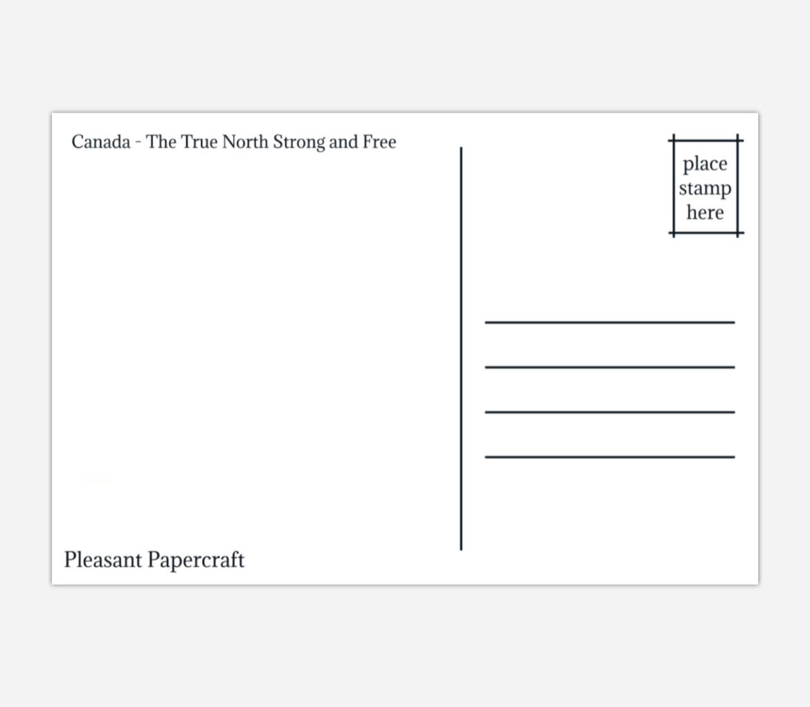 Postcard- True North Strong and Free