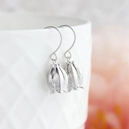 Earrings- Silver Bell Flower
