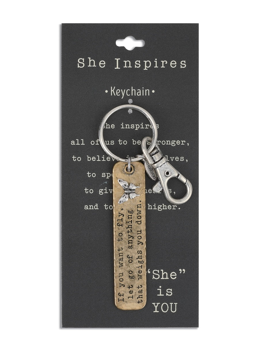 Keychain- She Inspires- Fly