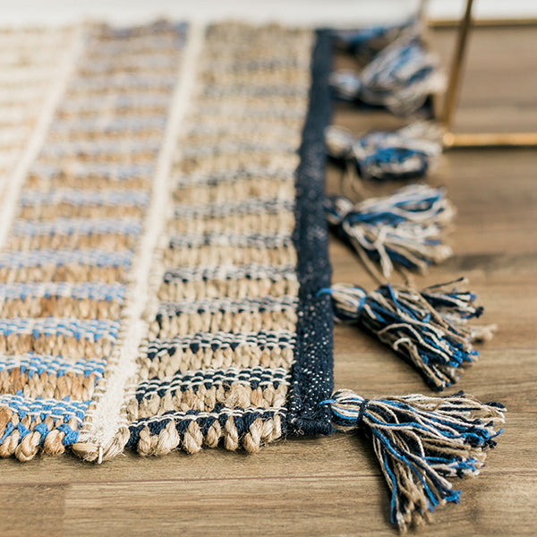 Area Rug- Jute & Cotton w/Tassels 24x36"