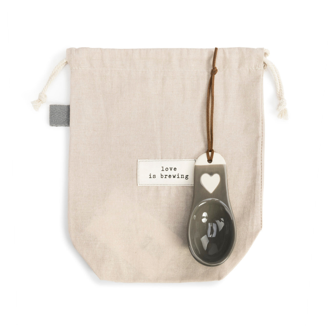 Coffee Scoop & Gift Bag- Love is Brewing