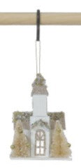 Ornament- 6" Paper Church LED Assorted