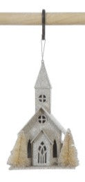 Ornament- 6" Paper Church LED Assorted