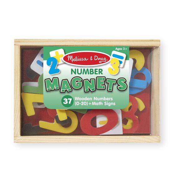 Wooden Magnet Set- Numbers 37 Pc.