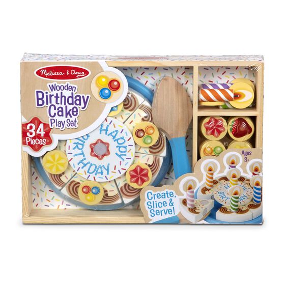 Wooden Play Food- Birthday Cake