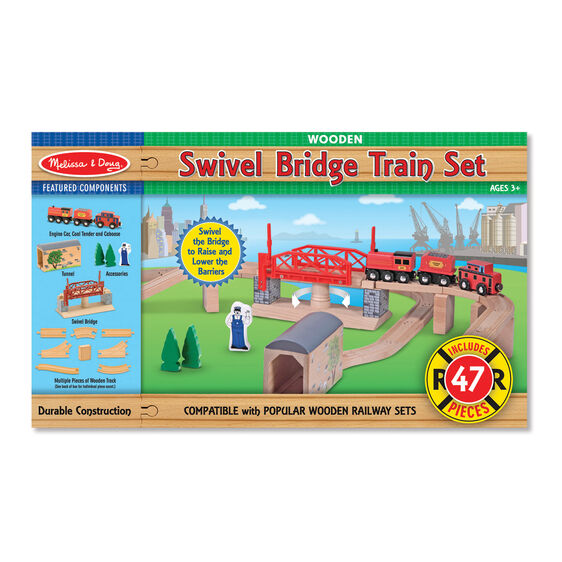 Train Set- Wooden Swivel Bridge