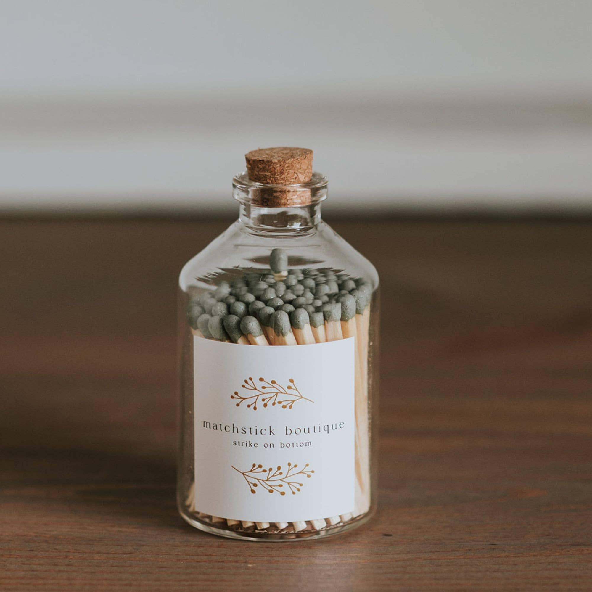 Apothecary Jar Matches 75 Pc- Boho Branches Sage Tip